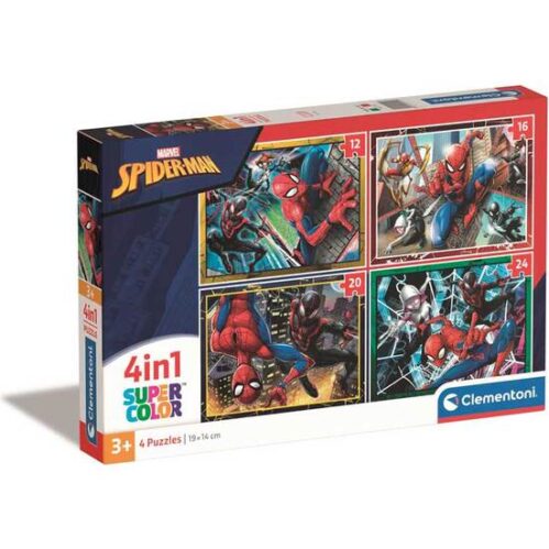 Puzzle Progresivo 4 En 1 Spiderman