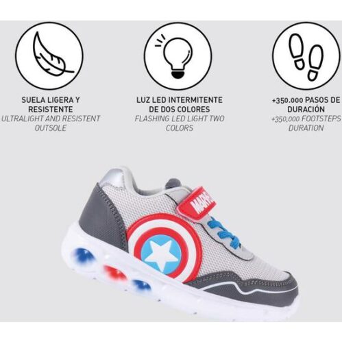 DEPORTIVA SUELA LIGERA EVA CON LUCES AVENGERS GRAY - Imagen 3