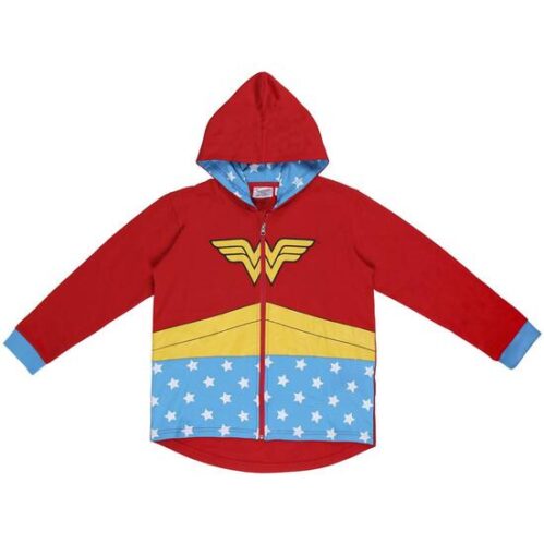 Sudadera Con Capucha Cotton Brushed Wonder Woman Roja