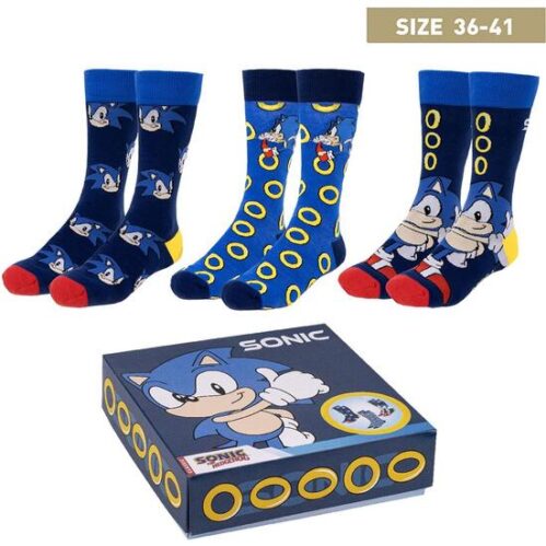 Pack Calcetines 3 Piezas Sonic