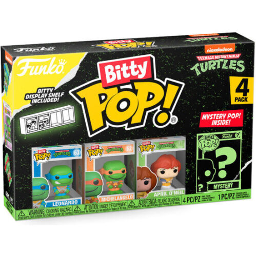 Blister 4 Figuras Bitty Pop Tortugas Ninja Leonardo