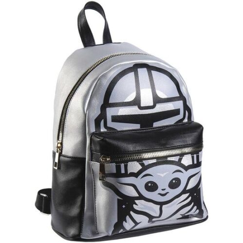 Mochila Casual Moda Polipiel The Mandalorian Silver