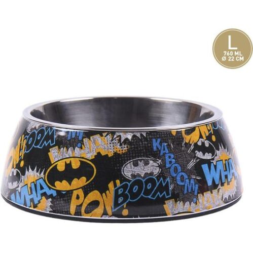 Comedero Para Perro L Batman Multicolor