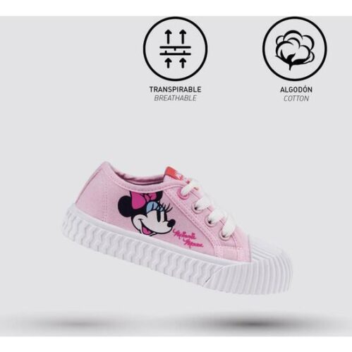 ZAPATILLA LONETA SUELA PVC CORDONES MINNIE PINK - Imagen 3