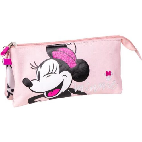 Estuche Portatodo 3 Compartimentos Minnie Pink