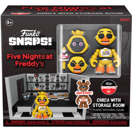 FIGURA PLAYSET SNAPS! FIVE NIGHTS AT FREDDYS CHICA WITH STORAGE ROOM