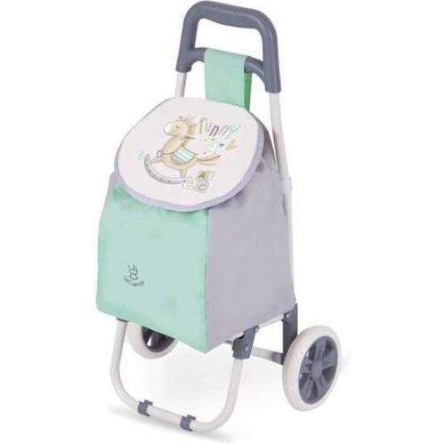 Carro De Compra Plegable Funny Color Verde. 66X30X36 Cm. En Bolsa.