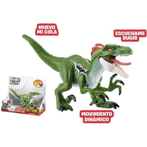 Figura Dinosaurio Velociraptor Robo Alive, Dino Action, 26X15X8Cm - Imagen 3