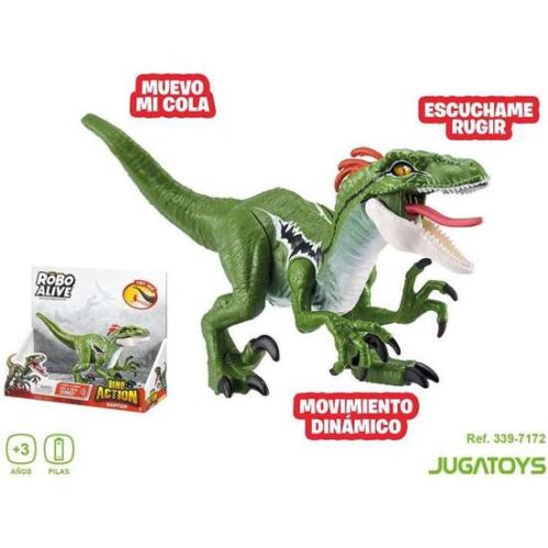 Figura Dinosaurio Velociraptor Robo Alive, Dino Action, 26X15X8Cm - Imagen 4