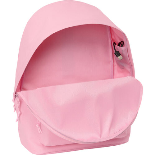 Mochila Doble Para Portatil 15,6&Quot;+Usb Real Madrid Chica Rosa - Imagen 5