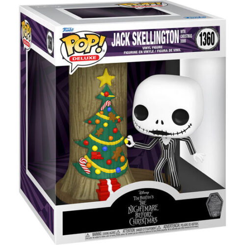 Figura Pop Disney Deluxe Pesadilla Antes De Navidad 30Th Anniversary Jack Skellington With Christmas Door