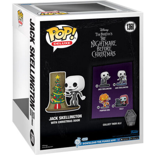 Figura Pop Disney Deluxe Pesadilla Antes De Navidad 30Th Anniversary Jack Skellington With Christmas Door - Imagen 3