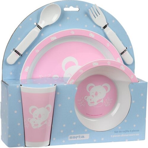 Set De Platos, Cubiertos Y Vaso Safta Preescolar &Quot;Koala&Quot;