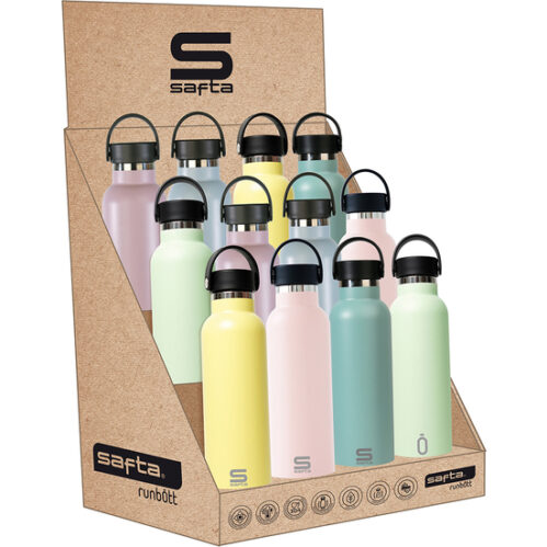 EXPOSITOR BOTELLAS METAL 600ML SAFTA COLORES PASTEL