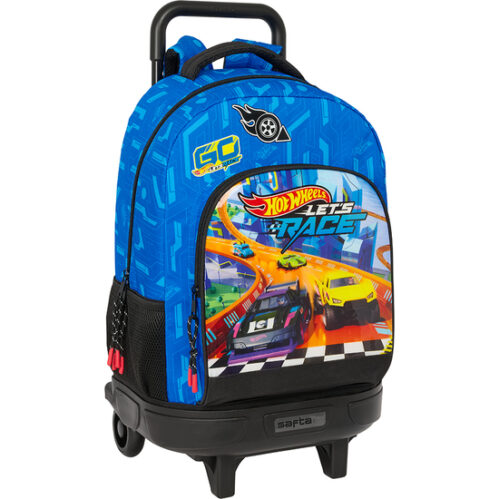 MOCHILA GDE. C/RUEDAS COMPACT EXTRAIBLE HOT WHEELS "LETS RACE"