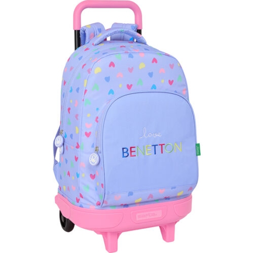 MOCHILA GDE. C/RUEDAS COMPACT EXTRAIBLE BENETTON "LILA"