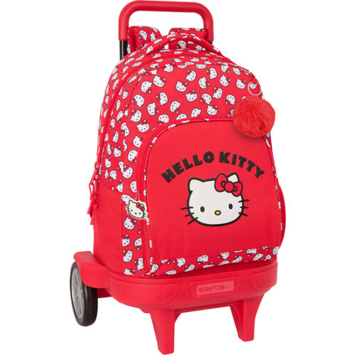 MOCHILA GDE. C/RUEDAS COMPACT EVOL. EXT. HELLO KITTY "ICONIC"