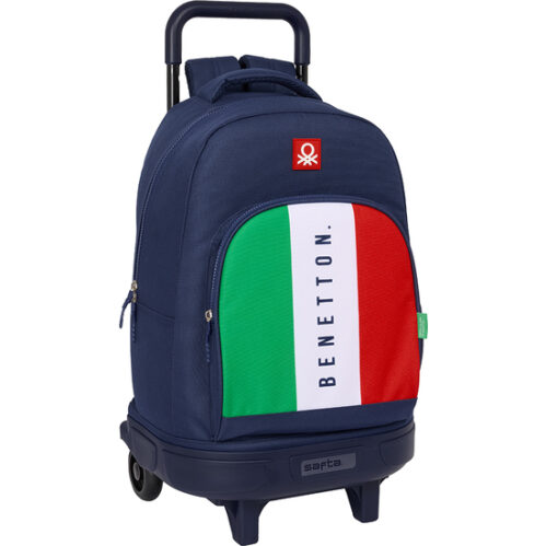 MOCHILA GDE. C/RUEDAS COMPACT EXTRAIBLE BENETTON "FLAG"