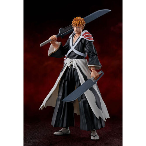 FIGURA S.H FIGUARTS ICHIGO KUROSAKI DUAL ZANGETSU BLEACH 15CM - Image 3